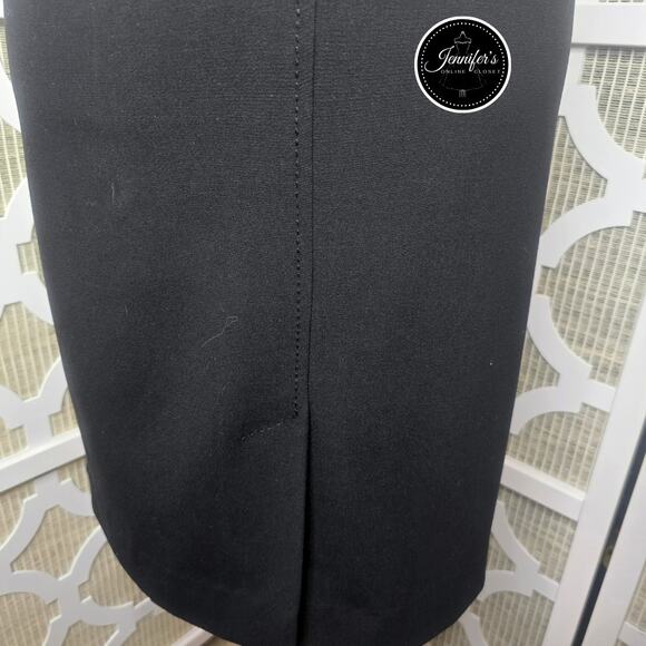 3/$30 D Studio Black Stitching Accent Side Zip Pencil Skirt Size 12 - Picture 6 of 9